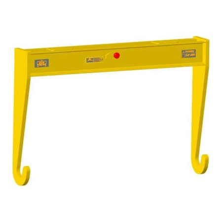 Machining & Welding By Olsen M&W 36" Dia. X 50"L Roll Lifting Beam, Yellow, 18"L x 40"W x 56"H, 360lbs, 10000 Lb. Capacity 20754